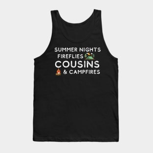 Summer Nights Fireflies Cousins and Campfires Tank Top